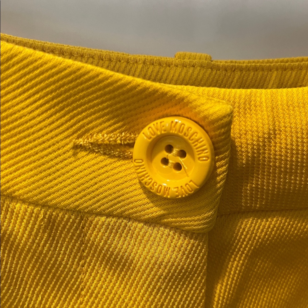 Love Moschino Mustard High Waist Shorts - Picture 2 of 7